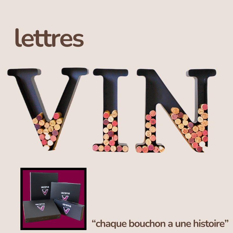 Lettres WINE - LAFAVIN® - Décoration intérieur et en lien avec le vin  Amateur vin