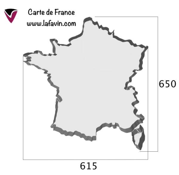Dimension Carte de France LAFAVIN